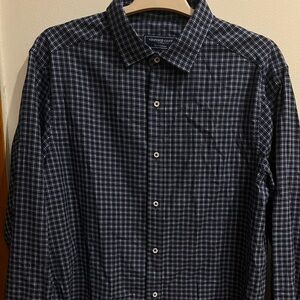Vineyard Vines Men's Navy Checkered Shirt - with Cashmere